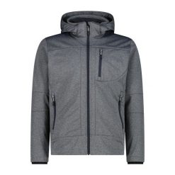 Kurtka z zamkiem błyskawicznym z kapturem CMP. Szare kurtki softshell CMP, na wiosnę, bez wzorów, z softshellu, z kapturem. Za 382.50 zł.