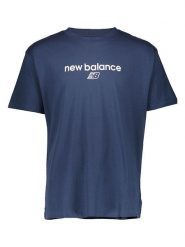 New Balance Koszulka "Sport Seasonal" w kolorze granatowym rozmiar: L. Niebieskie bezrękawniki New Balance, l, bez wzorów, bez kołnierzyka, bez ramiączek. Za 96.60 zł.