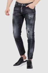 DSQUARED2 Czarne jeansy męskie sexy twist jean. Czarne jeansy Dsquared2, m. W wyprzedaży za 1,699.99 zł.