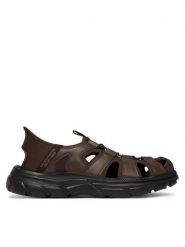 Skechers Sandały Slip-Ins Relaxed Fit: Revolted - Vartan 205182/CHOC Brązowy. Brązowe sandały Skechers, ze skóry, bez zapięcia. Za 349.99 zł.