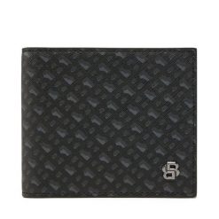 Duży Portfel Męski BOSS. Czarne portfele Boss, bez wzorów. Za 349.99 zł.