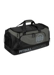 Torba męska Pitbull Treningowa Fight Hilltop. Czarne torby na ramię PITBULL, bez wzorów, z kauczuku, na ramię, duże, z nadrukiem, bez dodatków. Za 209.99 zł.