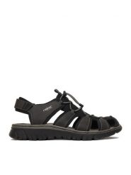 Rieker Sandały CEO-26770-00 Czarny. Czarne sandały Rieker, ze skóry, bez zapięcia. Za 369.99 zł.