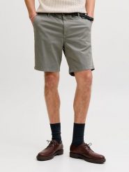 Jack & Jones Szorty chino "Stace" w kolorze szarym rozmiar: M. Szare eleganckie spodnie Jack & Jones, na co dzień, m, z bawełny. Za 105.38 zł.