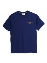 Scotch & Soda Koszulka w kolorze granatowym rozmiar: L. Niebieskie bezrękawniki Scotch & Soda, l, bez wzorów, z bawełny, bez kołnierzyka, bez ramiączek. Za 66.31 zł.
