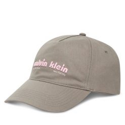 Czapka z daszkiem Calvin Klein. Szare czapki z daszkiem CALVIN KLEIN, bez wzorów. Za 179.99 zł.