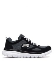 Skechers Sneakersy Agoura 52635 Czarny. Czarne buty sportowe casual Skechers, bez wzorów, z materiału, bez zapięcia. Za 179.99 zł.