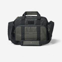 Torba S dla strzelców sportowych. Czarne torby na ramię SOLOGNAC, bez wzorów, z materiału, na ramię, duże, bez dodatków. Za 129.99 zł.