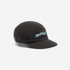 Czapka z daszkiem na deskorolkę CAP900, 5 paneli, kolekcja „Since 1976”, czarna. Białe czapki z daszkiem Decathlon, bez wzorów, z bawełny. Za 69.99 zł.