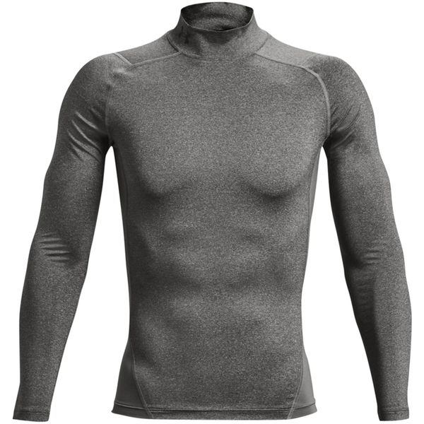 Koszulka z długim rękawem i stójką Under Armour HeatGear®. Czarne bluzy Under Armour, bez wzorów, do biegania. Za 196.00 zł.