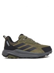 Adidas Trekkingi Terrex Anylander Leather Hiking KJ5211 Zielony. Zielone buty trekkingowe Adidas, bez wzorów, ze skóry, bez zapięcia. Za 399.99 zł.