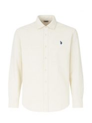 U.S. Polo Assn. Koszula sztruksowa - Regular fit - w kolorze kremowym rozmiar: XL. Brązowe koszule U.S. Polo Assn., s, bez wzorów, z bawełny, bez kołnierzyka, bez ramiączek. Za 157.73 zł.