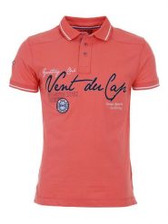 Peak Mountain Koszulka polo w kolorze pomarańczowym rozmiar: M. Pomarańczowe koszulki polo sportowe Peak Mountain, m, z aplikacjami, z bawełny, bez kołnierzyka, bez ramiączek. Za 106.13 zł.