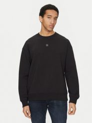 HUGO Bluza Dettil 50533689 Czarny Relaxed Fit. Czarne bluzy Hugo, m, bez wzorów, z bawełny, bez kaptura. Za 329.99 zł.