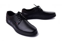 WOJTYŁKO 9W24051C czarny, półbuty męskie. Czarne eleganckie półbuty Wojtyłko, bez wzorów, bez obcasa, bez zapięcia. Za 152.07 zł.