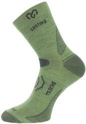 Skarpety merino TNW. Brązowe skarpety LASTING, bez wzorów, z elastanu. Za 58.00 zł.