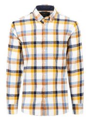 FYNCH-HATTON Koszula w kolorze granatowo-biało-żółtym rozmiar: L. Białe koszule Fynch-Hatton, l, bez wzorów, z bawełny, bez kołnierzyka, bez ramiączek. Za 108.99 zł.