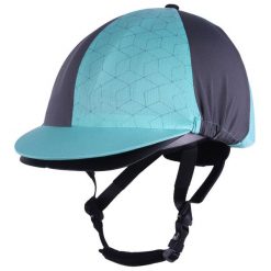 Czapka do kasku jeździeckiego QHP Eldorado. Niebieskie czapki z daszkiem QHP, bez wzorów. Za 139.50 zł.