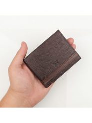 Lucky Bees Skórzany portfel w kolorze brązowym - 11 x 8 cm rozmiar: onesize. Brązowe portfele Lucky Bees, bez wzorów, z materiału. Za 74.28 zł.