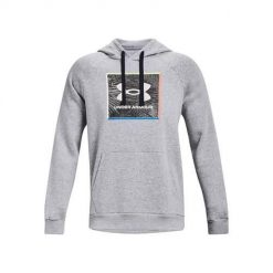 Bluza sportowa męska Under Armour Rival. Szare bluzy z kapturem Under Armour, m, bez wzorów, z bawełny, z kapturem. Za 289.55 zł.