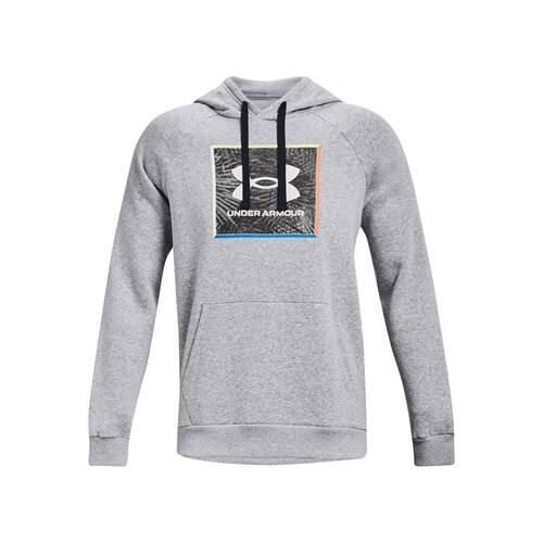 Bluza sportowa męska Under Armour Rival. Szare bluzy z kapturem Under Armour, m, bez wzorów, z bawełny, z kapturem. Za 289.55 zł.