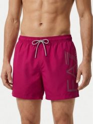 EA7 Emporio Armani Szorty kąpielowe 7M002001 AF14497 MA090 Różowy Regular Fit. Czerwone kąpielówki EA7 Emporio Armani, m, bez wzorów, z syntetyku. Za 249.99 zł.