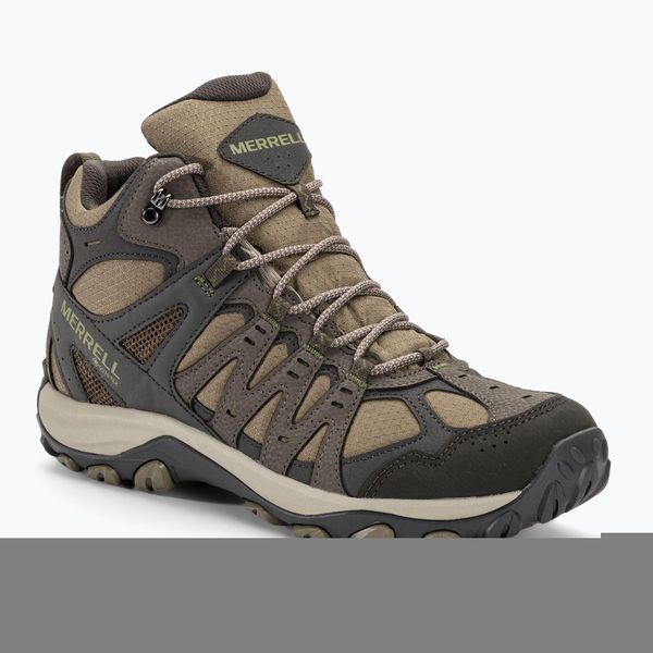 Buty turystyczne męskie Merrell Accentor 3 Sport Mid GTX. Brązowe buty trekkingowe Merrell, bez wzorów, bez zapięcia, trekkingowe. Za 384.80 zł.