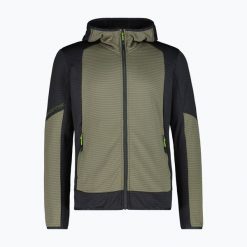 Polarowa kurtka z kapturem CMP Grid Tech. Zielone kurtki CMP, l, bez wzorów, z polaru, z kapturem. Za 309.99 zł.