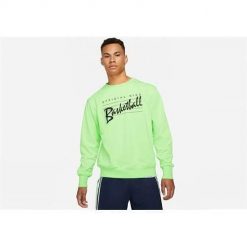Bluza sportowa męska Nike Dri-fit Standard Issue. Zielone bluzy bez kaptura Nike, m, bez wzorów, bez kaptura. Za 392.00 zł.