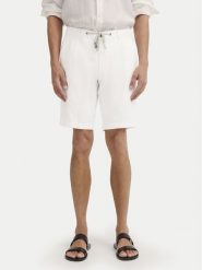 Bugatti Szorty materiałowe 1949-76419C M Biały Regular Fit. Białe szorty Bugatti, m, bez wzorów, z bawełny. Za 319.99 zł.