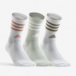 Skarpety sportowe tenis ADIDAS wysokie 3 pary. Białe skarpetki sportowe Adidas, bez wzorów, z bawełny. Za 39.99 zł.