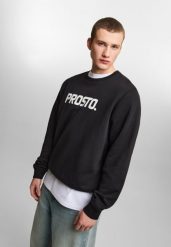 Bluza sportowa męska Prosto Old Logo bez kaptura. Czarne bluzy bez kaptura Prosto., na wiosnę, m, bez wzorów, z dresówki, bez kaptura. Za 234.99 zł.