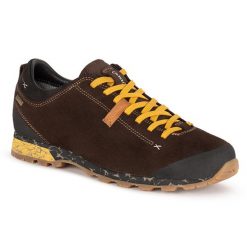 Buty trekkingowe męskie Aku Bellamont 3 Suede GTX z GORE-TEX. Brązowe buty trekkingowe Aku, bez wzorów, z gore-texu, bez zapięcia. W wyprzedaży za 749.00 zł.