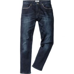 Dżinsy ze stretchem Slim Fit Straight bonprix ciemnoniebieski "used". Jeansy marki Under Armour. Za 109.99 zł.