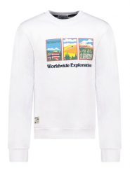 Geographical Norway Bluza "Giriver" w kolorze białym rozmiar: XL. Białe bluzy Geographical Norway, xl, bez wzorów, bez kaptura. Za 120.45 zł.