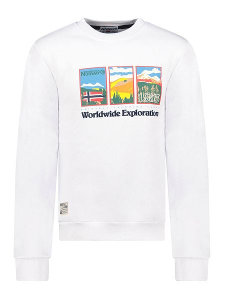 Geographical Norway Bluza "Giriver" w kolorze białym rozmiar: L. Białe bluzy Geographical Norway, l, bez wzorów, bez kaptura. Za 143.90 zł.