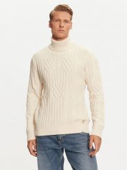 Guess Golf M4BR18 Z3HD1 Beżowy Regular Fit. Brązowe golfy Guess, m, z aplikacjami, z bawełny, bez kołnierzyka, bez ramiączek. Za 569.99 zł.