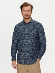 Guess Koszula Collins M4YH80 WGF50 Granatowy Regular Fit. Niebieskie koszule Guess, m, z aplikacjami, z bawełny, bez kołnierzyka, bez ramiączek. Za 229.99 zł.