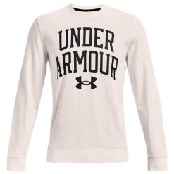 Bluza dresowa sportowa męska Under Armour Rival Terry Crew. Białe bluzy bez kaptura Under Armour, l, bez wzorów, z bawełny, bez kaptura. Za 129.99 zł.