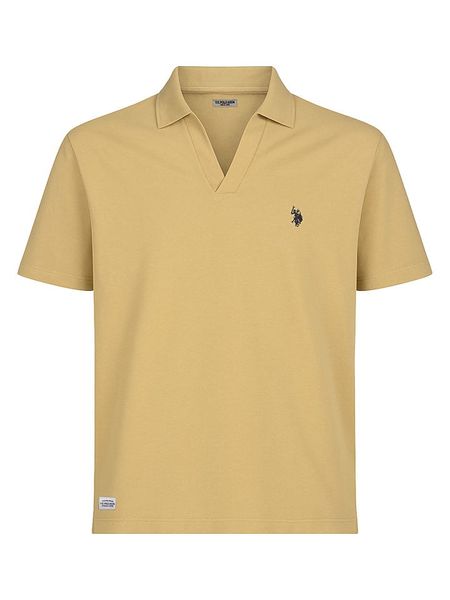 U.S. Polo Assn. Koszulka polo w kolorze beżowym rozmiar: S. Brązowe koszulki polo U.S. Polo Assn., s, bez wzorów, z bawełny, bez kołnierzyka, bez ramiączek. Za 122.95 zł.