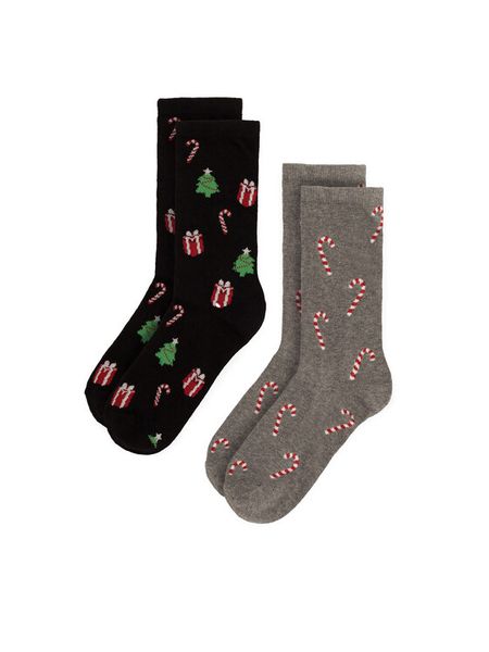 Lasocki Skarpety długie 2MB-001-AW23 (2-pack) Szary. Szare skarpety Lasocki, bez wzorów, z materiału. Za 29.99 zł.