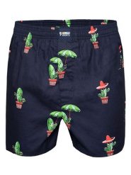 Happy Shorts Bokserki w kolorze granatowo-zielonym rozmiar: XXL. Niebieskie bokserki Happy Shorts, xxl, bez wzorów, z bawełny. Za 35.68 zł.