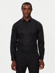 Hugo Koszula Elisha02 50519824 Czarny Extra Slim Fit. Czarne koszule Hugo, m, bez wzorów, z bawełny, bez kołnierzyka, bez ramiączek. Za 359.99 zł.