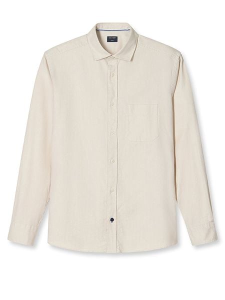 OLYMP Koszula "Casual" - Regular fit - w kolorze kremowym rozmiar: M. Brązowe koszule Olymp, m, bez wzorów, z bawełny, bez kołnierzyka, bez ramiączek. Za 104.64 zł.