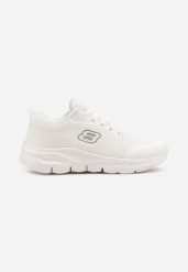 Białe Buty Sportowe Sneakersy z Aplikacją na Piankowej Podeszwie Sonorwena. Białe buty sportowe casual Born2be, z aplikacjami, z jeansu, bez zapięcia. W wyprzedaży za 79.99 zł.