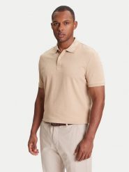 Guess Polo M5YP34 KCJV1 Beżowy Regular Fit. Brązowe koszulki polo sportowe Guess, l, z aplikacjami, z bawełny, bez kołnierzyka, bez ramiączek. Za 229.99 zł.