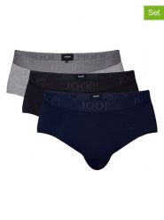 Joop! Bodywear Slipy (3 pary) w kolorze szarym, czarnym i granatowym rozmiar: M. Czarne slipki Joop! Bodywear, m, bez wzorów. Za 73.45 zł.