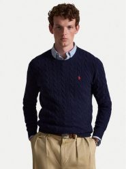 Polo Ralph Lauren Sweter 710876762002 Granatowy Regular Fit. Niebieskie swetry rozpinane Polo Ralph Lauren, m, bez wzorów, z wełny, bez kołnierzyka, bez ramiączek. Za 1,199.00 zł.