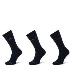 Skarpety długie Emporio Armani. Niebieskie skarpety Emporio Armani, bez wzorów. Za 99.99 zł.