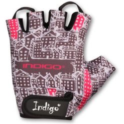 Rękawiczki rowerowe miejskie z amortyzacją INDIGO. Szare rękawiczki INDIGO SPORTS, bez wzorów, z tkaniny. Za 50.00 zł.